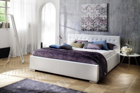 Čalúnená posteľ 140x200 Sissi white