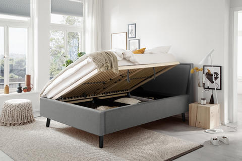 Čalúnená posteľ s priestorom 140 Fritzz light grey
