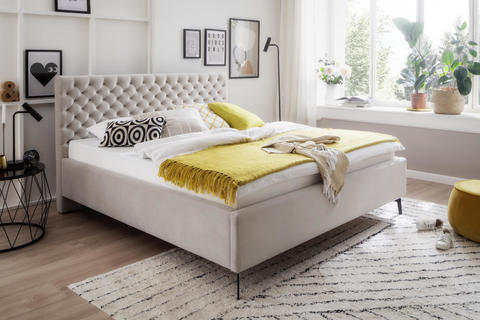 Čalúnená posteľ s priestorom 180 Lemon beige