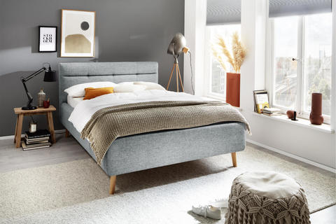 Čalúnená posteľ s priestorom 140 Latti blue