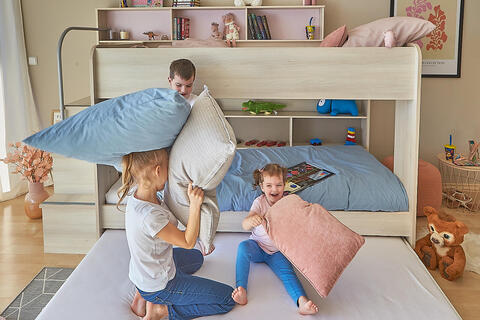 Kolekcia nábytku Bibop, detská izba s poschodovou posteľou