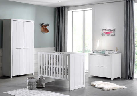 Detská izba pre bábätko, biely nábytok - Erik