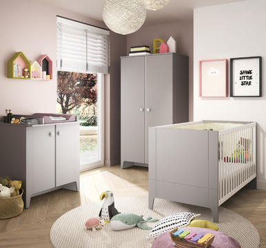 Nábytok do izby pre bábätko sivý - kolekcia Guimauve