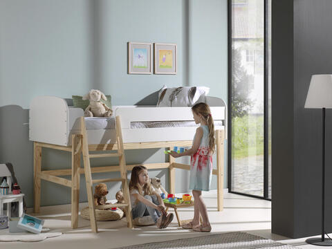 Detská vyvýšená posteľ s priestorom - Kiddy