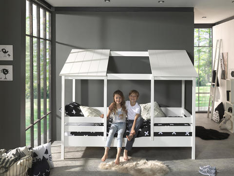 Detská posteľ v tvare domčeka House II - white