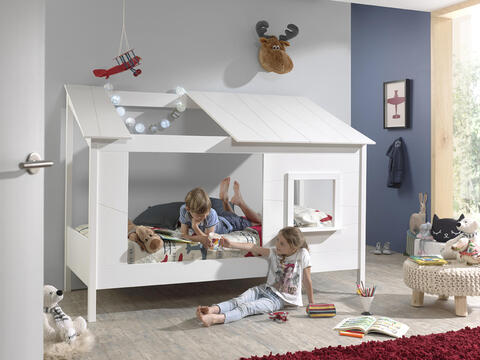 Detská posteľ v tvare domčeka s okienkom House - white