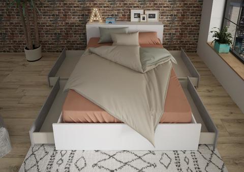 Moderná posteľ pre dospievajúce dieťa Jazz - betón
