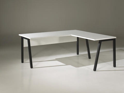 Rohový kancelársky stôl Pronto 150 biely