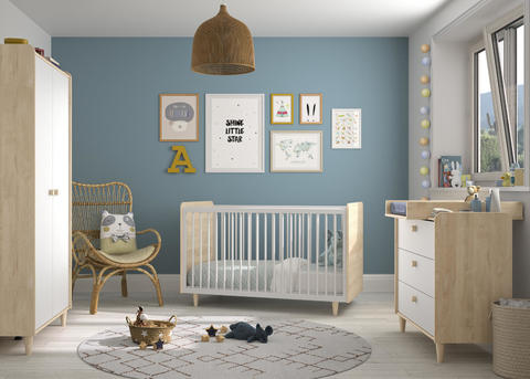 Detská izba pre bábätko, až do jeho piatich rokov, kolekcia Noam