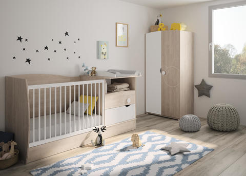 Detská izba pre bábätko až do dospelosti Oscar blond oak