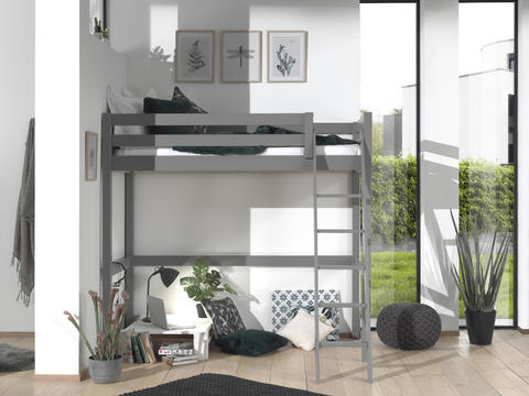 Poschodová posteľ vyvýšená Pino grey