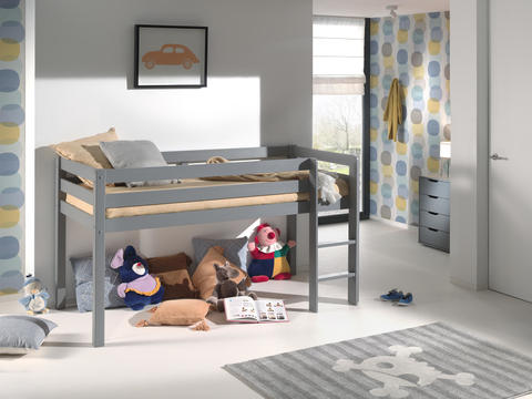 Detská posteľ z masívu Pino grey SZG