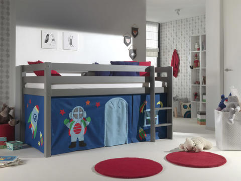 Detská posteľ z masívu Astro - Pino grey