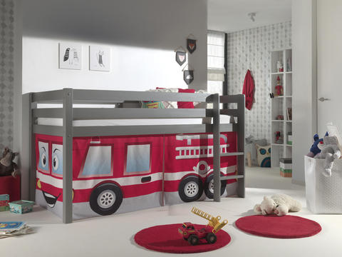 Detská posteľ z masívu Fire Rescue - Pino grey