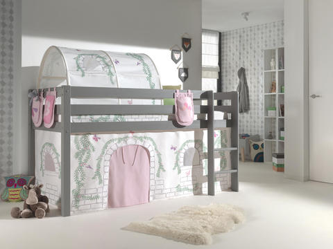 Detská posteľ z masívu Birdy - Pino grey basic II