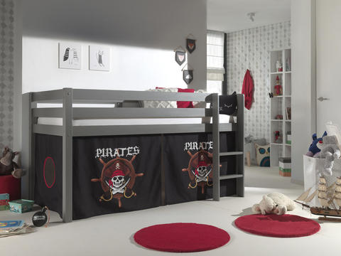 Detská posteľ z masívu Pirát - Pino grey