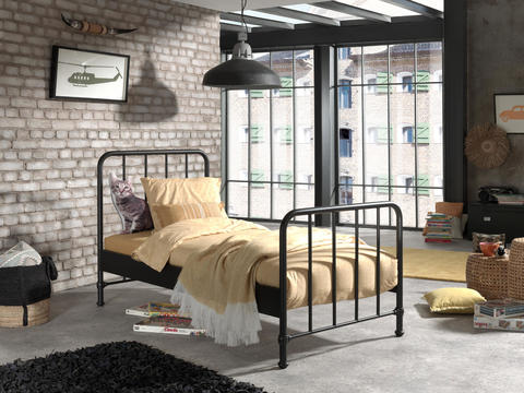 Kovová detská posteľ New York black