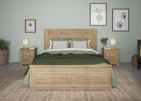 Manželská posteľ v country dizajne Thelma large, light oak