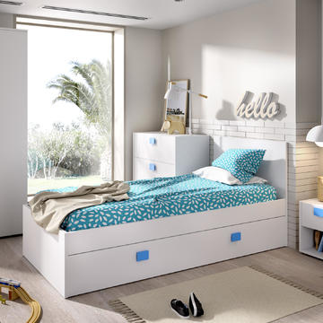 Detská posteľ s prístelkou Chic, white-blue