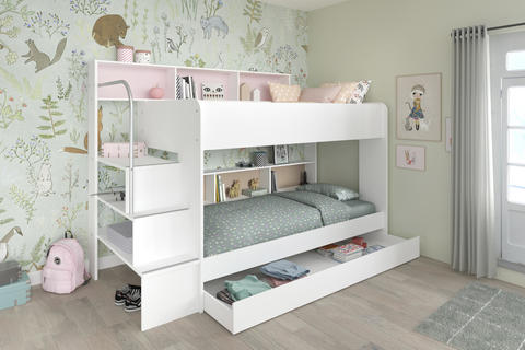 Detská poschodová posteľ Swan - 3 osoby