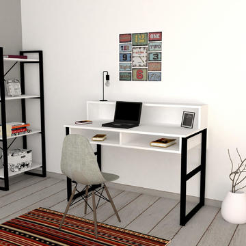 Dizajnový písací stôl Zakk white