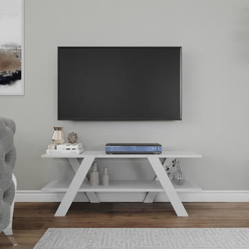 Televízny stolík v minimalistickom dizajne April white