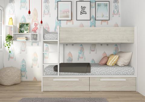 Poschodová posteľ s priestorom Reversi - white