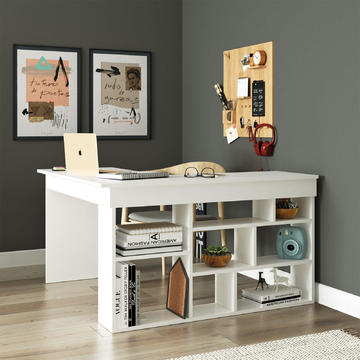 Rohový písací stôl Corner white
