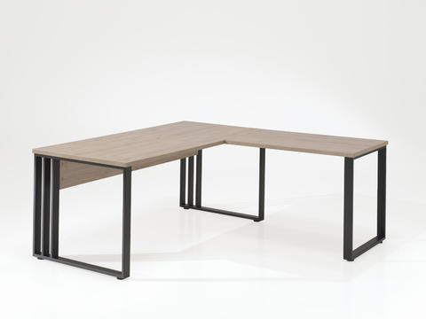 Rohový písací stôl kovová konštrukcia Rio spring oak extra large