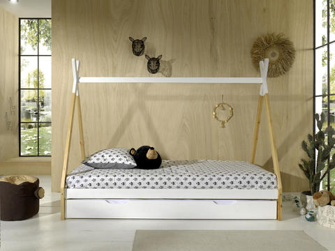 Detská posteľ s šuplíkom bielym Vigi