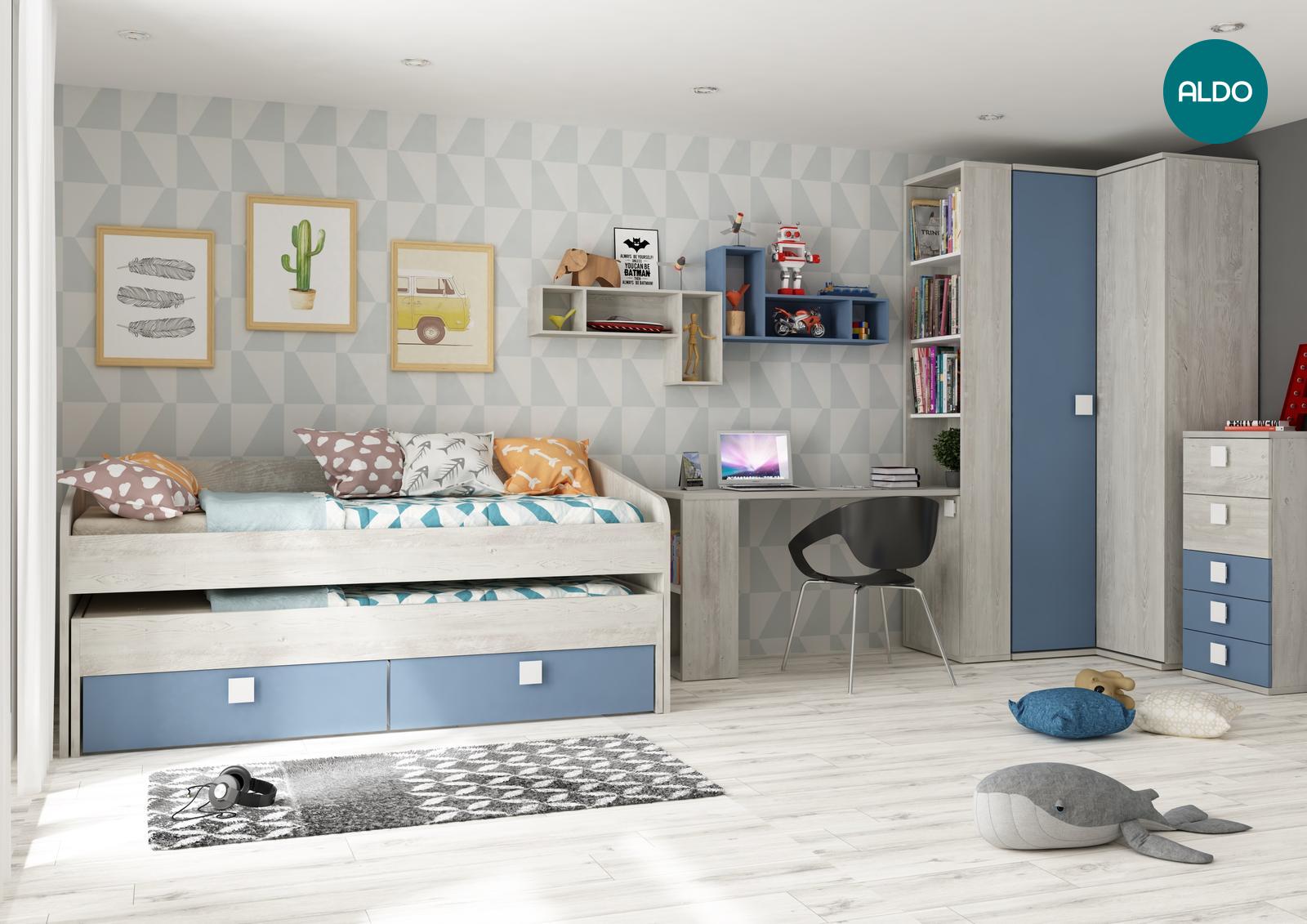Detská izba pre dvoch chlapcov - kolekcia Cascina, smoky blue