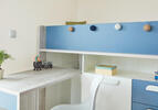 Detská posteľ s písacím stolom Cascina, smoky blue