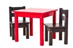 Stoličky s červeným stolom sú tiež riešením