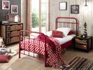 Detská kovová posteľ v červenom prevedení