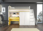 Detská poschodová posteľ Flexi v odtieni bielo žltom