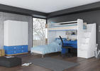 Detská izba s poschodovou posteľou Flexi - blue