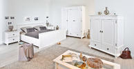 Biely rustikálny nábytok do spálne - kolekcia Danz