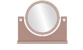 Detská dievčenská komoda so zrkadlom April - ružová