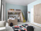 Nábytok do detskej izby s poschodovou posteľou - kolekcia Spring