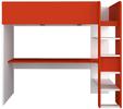 Poschodová posteľ s písacím stolom BO2 - červená