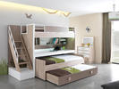 Detská izba s poschodovou posteľou pre tri deti - kolekcia Alfa