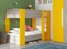 Detská izba pre dve deti - kolekcia Bo11 dub molina, žltá