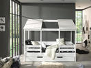 Detská posteľ v tvare domčeka pre dve deti House II - white