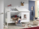 Detská posteľ v tvare domčeka s okienkom, prístelkou House - white