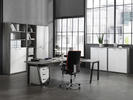 Moderná komoda do kancelárie Conto - white, grey