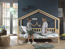 Detská posteľ v tvare domčeka s zásuvkou Dallas natural