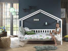 Detská posteľ v tvare domčeka s zásuvkou Dallas white
