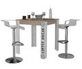Barový stôl v industriálnom dizajne Break oak, white