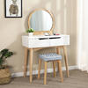 Toaletný stolík s taburetom v škandinávskom dizajne Vanity