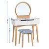 Toaletný stolík s taburetom v škandinávskom dizajne Vanity
